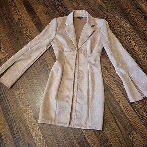 Faux Suede Jacket Khakhi